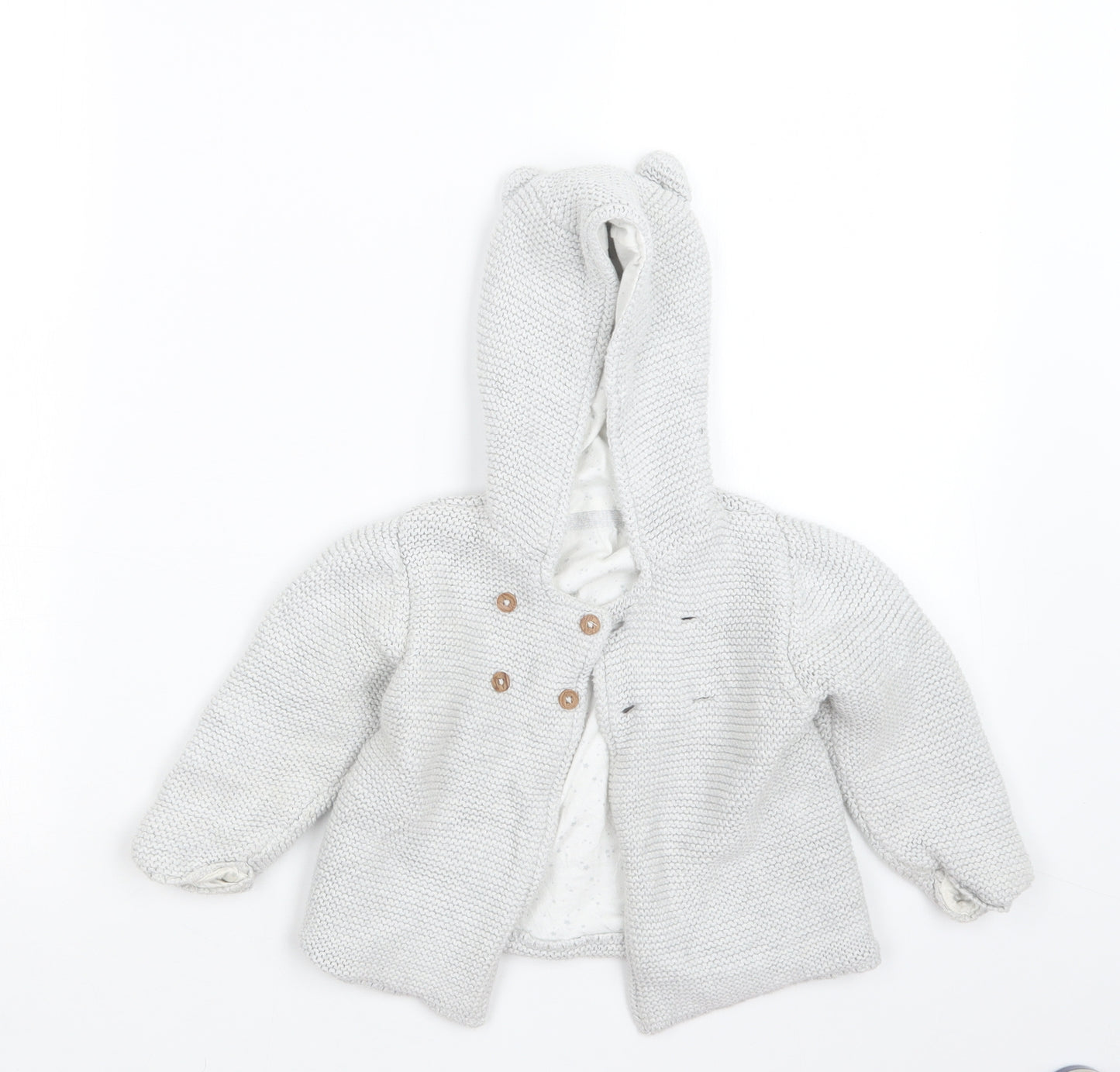 Marks and Spencer Boys Grey  Knit Jacket  Size 12-18 Months