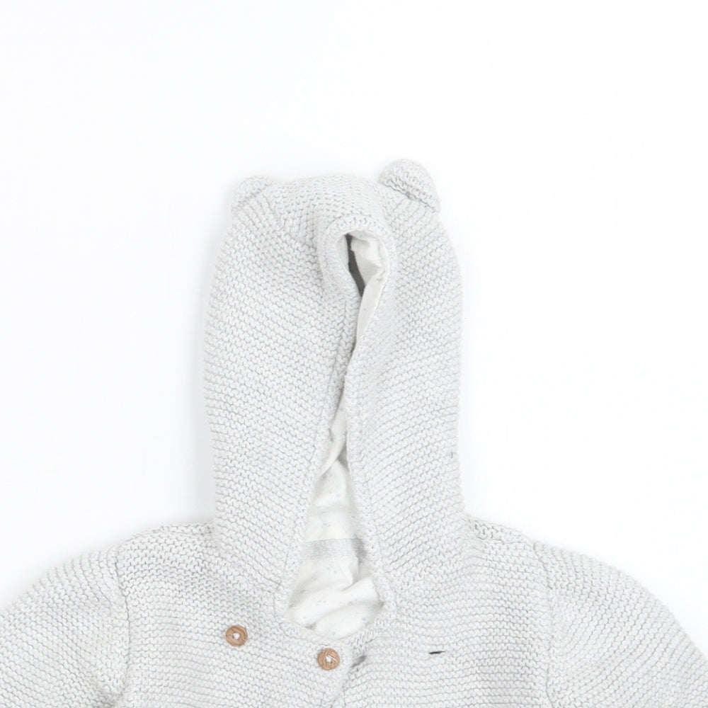 Marks and Spencer Boys Grey  Knit Jacket  Size 12-18 Months