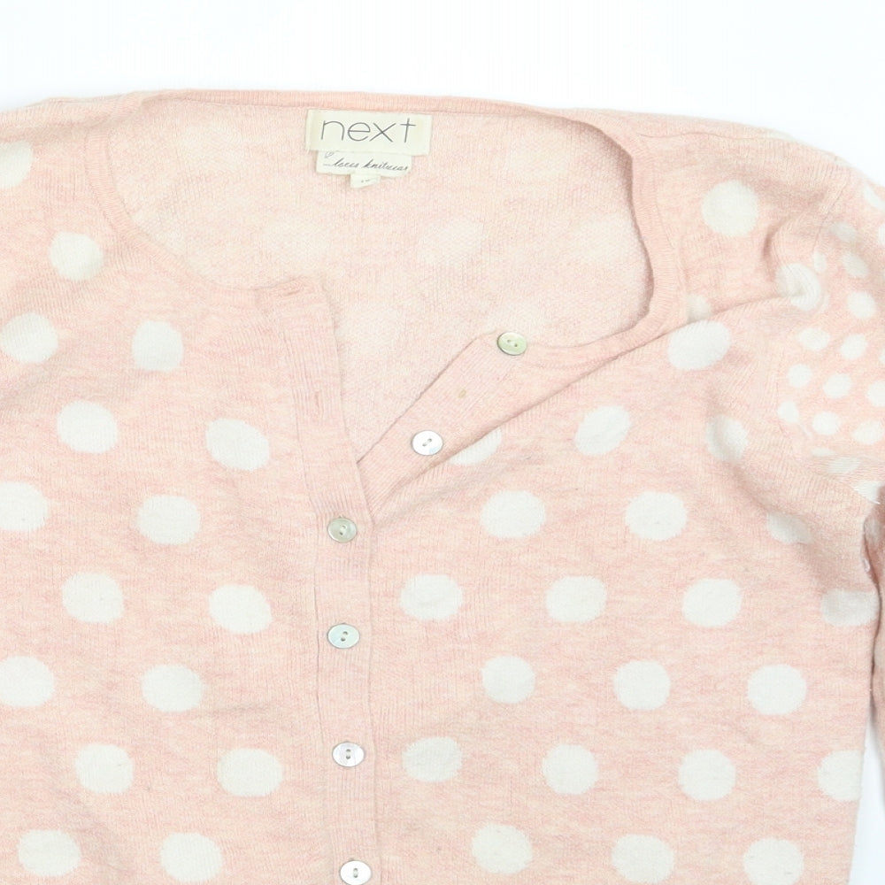 NEXT Womens Pink  Knit Cardigan Jumper Size 10