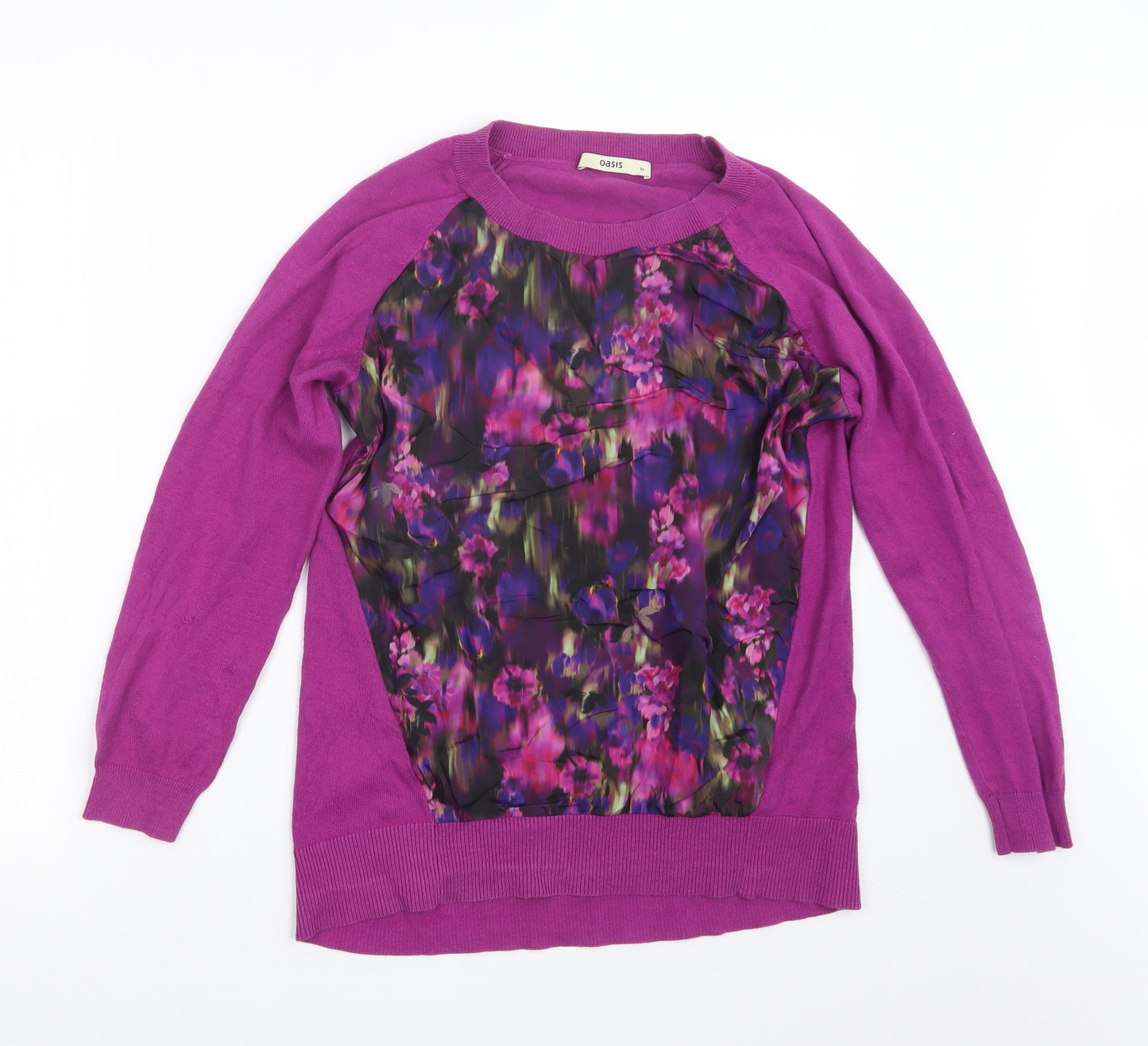 Oasis Womens Purple  Knit Pullover Jumper Size M
