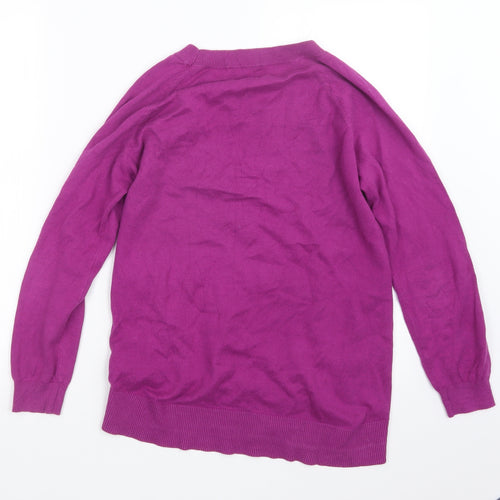Oasis Womens Purple  Knit Pullover Jumper Size M