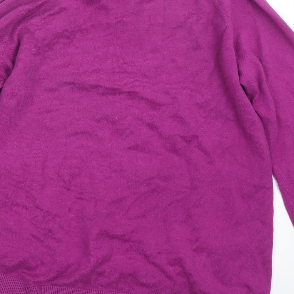Oasis Womens Purple  Knit Pullover Jumper Size M