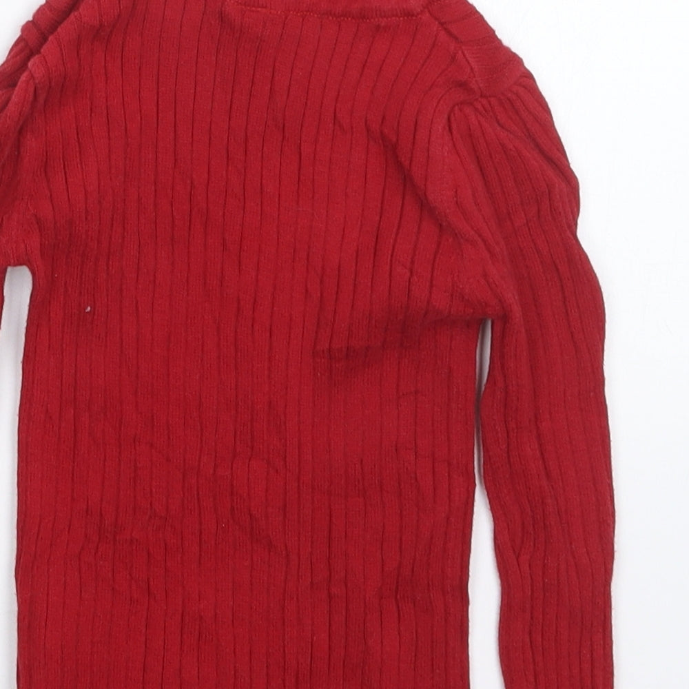 TU Girls Red   Pullover Jumper Size 18-24 Months