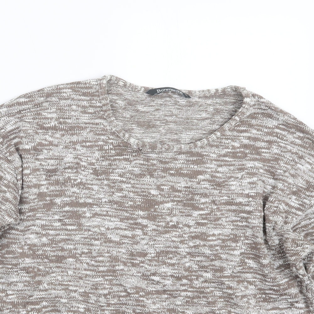 Bonmarché Womens Beige  Knit Pullover Jumper Size 14