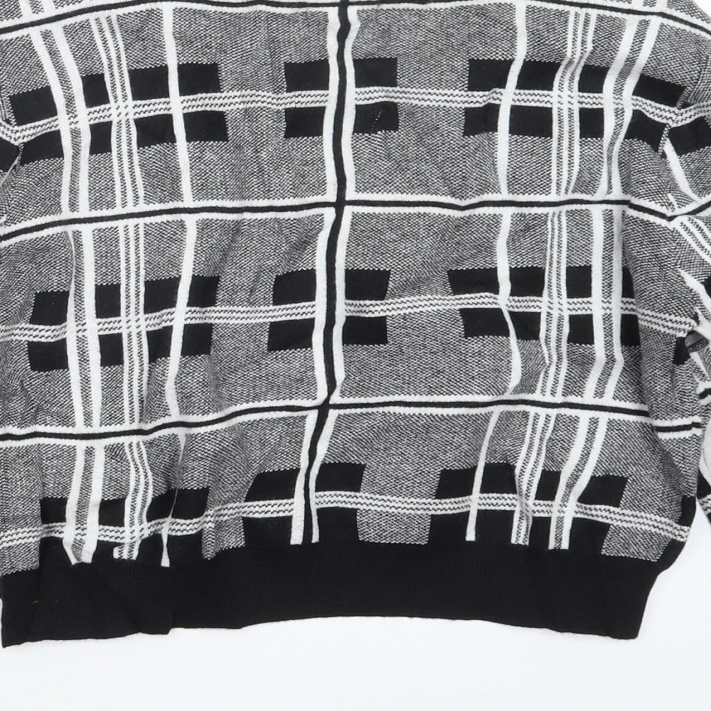 Primark Womens Grey Check  Pullover Jumper Size 14