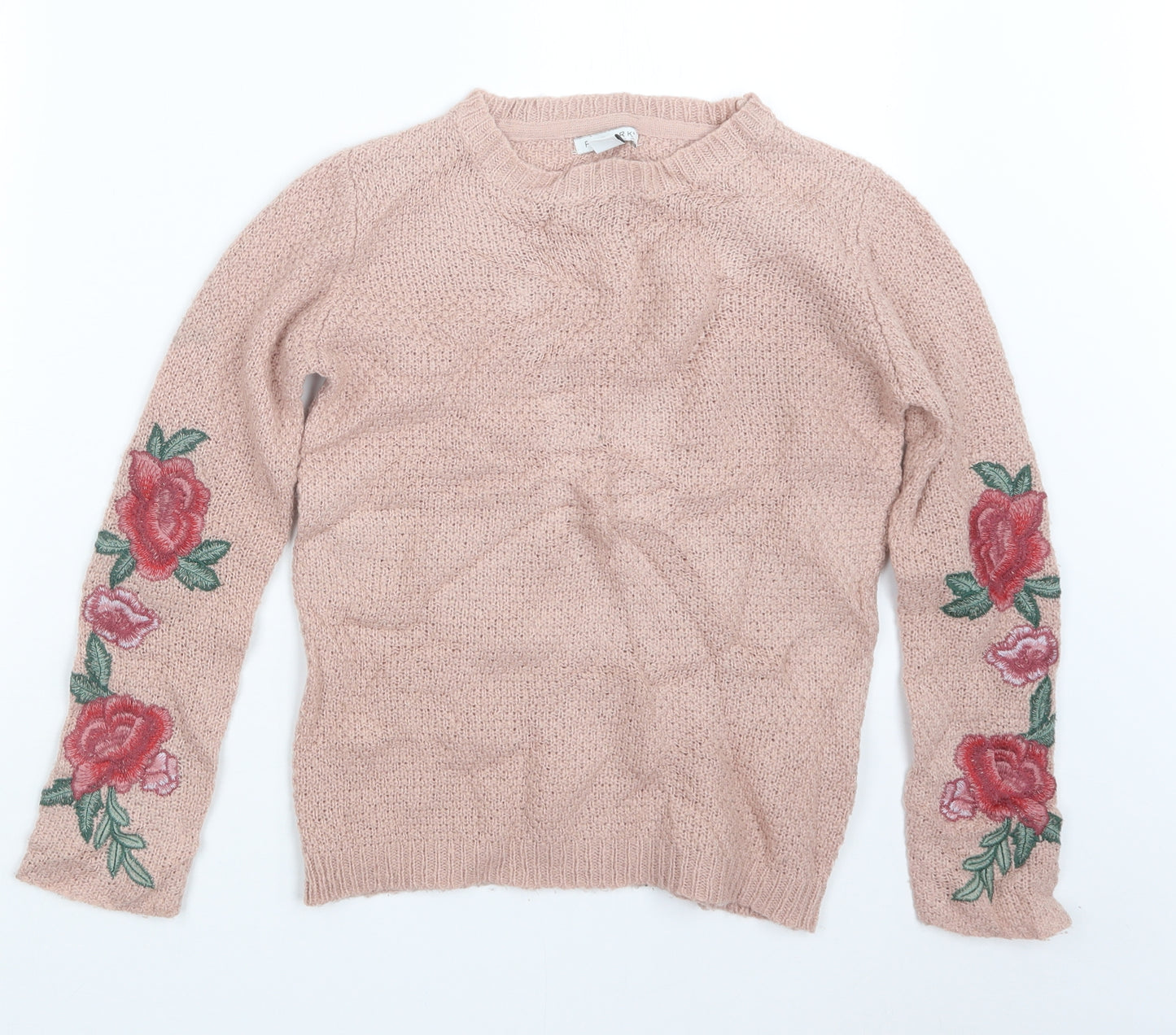 Primark Girls Pink  Knit Pullover Jumper Size 10-11 Years