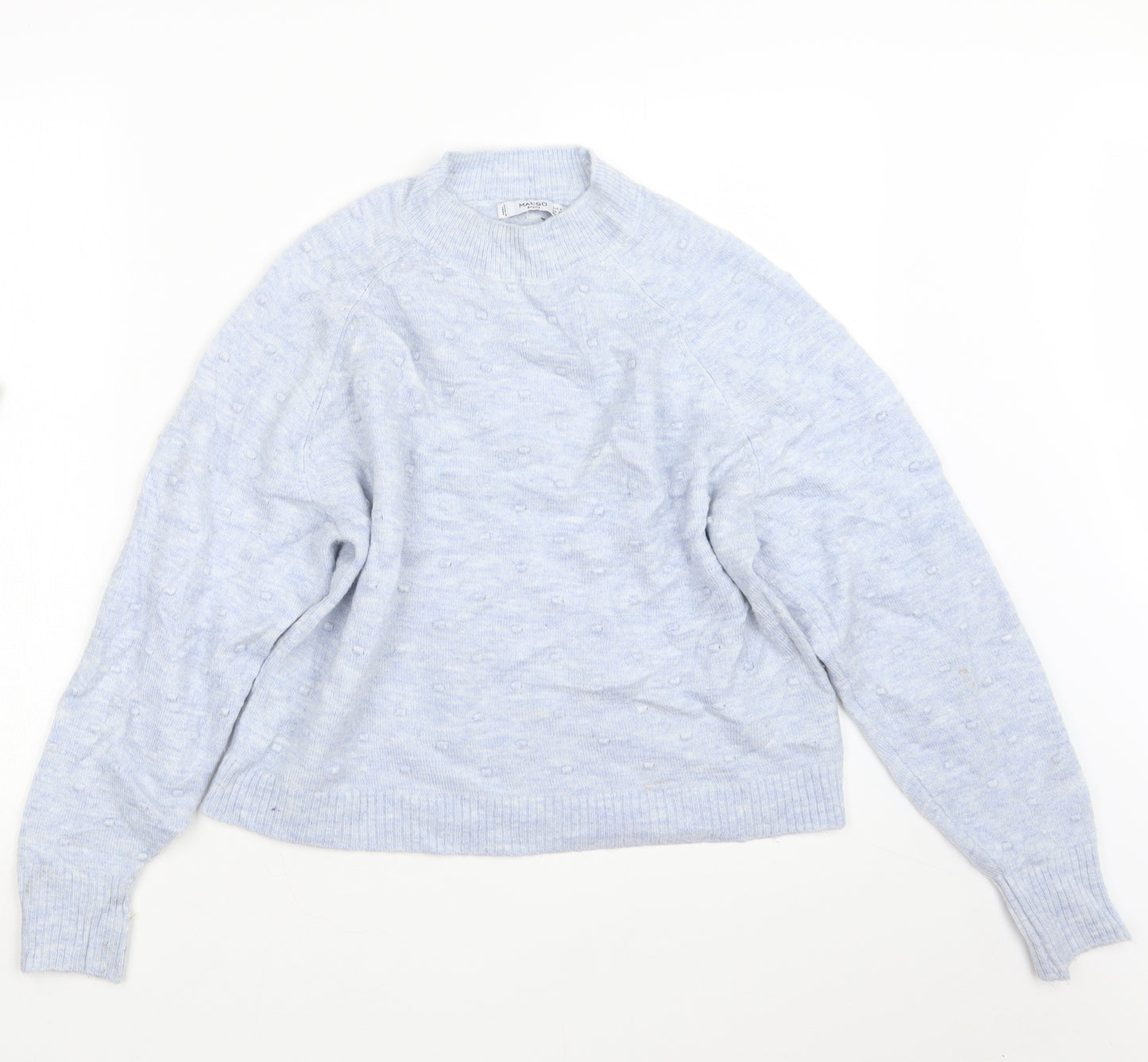Mango Womens Blue  Knit Pullover Jumper Size S