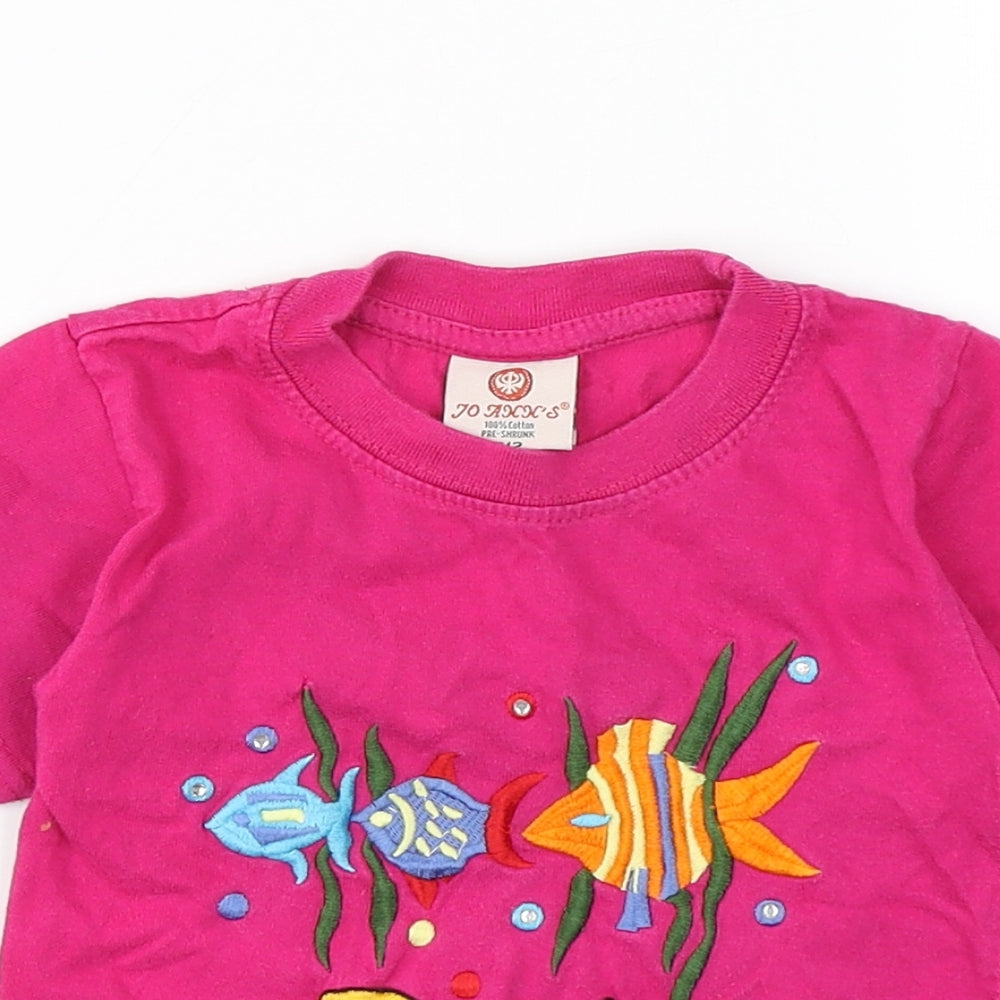 Jo Anns Girls Pink   Basic T-Shirt Size 2 Years