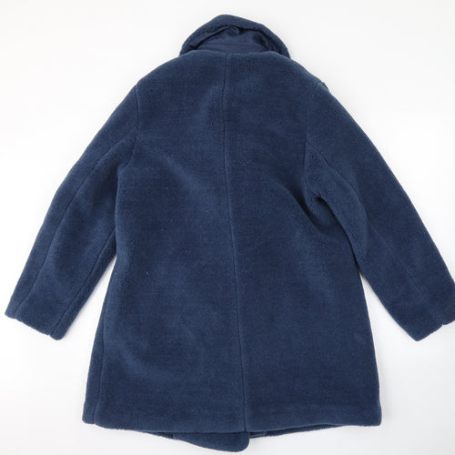 Monsoon Womens Blue   Overcoat Coat Size 16