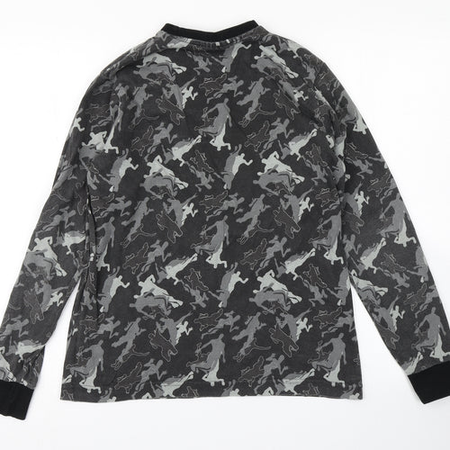 Matalan Boys Grey Camouflage  Basic T-Shirt Size L  - Fortnite