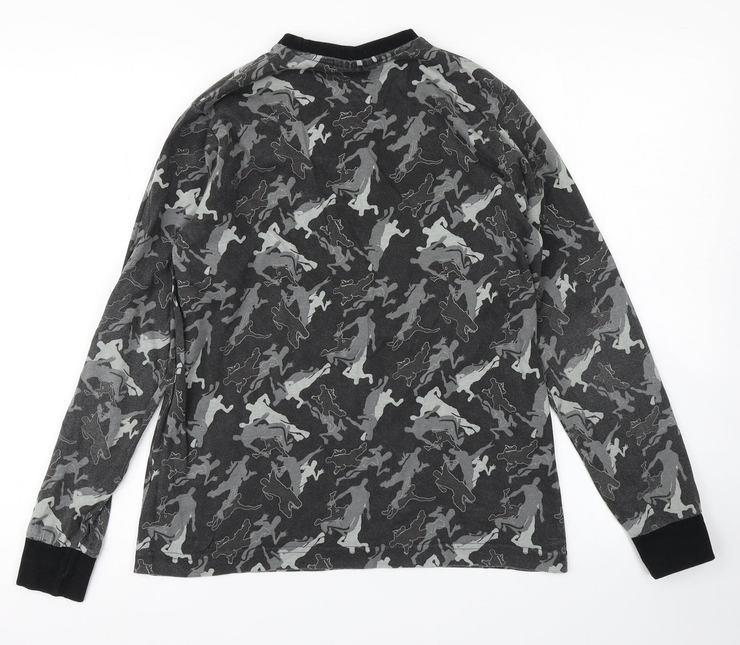 Matalan Boys Grey Camouflage  Basic T-Shirt Size L  - Fortnite