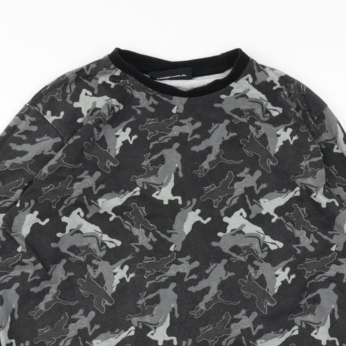 Matalan Boys Grey Camouflage  Basic T-Shirt Size L  - Fortnite