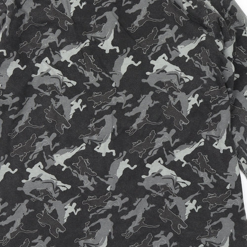 Matalan Boys Grey Camouflage  Basic T-Shirt Size L  - Fortnite