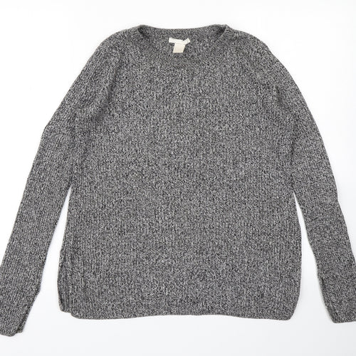 H&M Womens Grey  Knit Pullover Jumper Size S