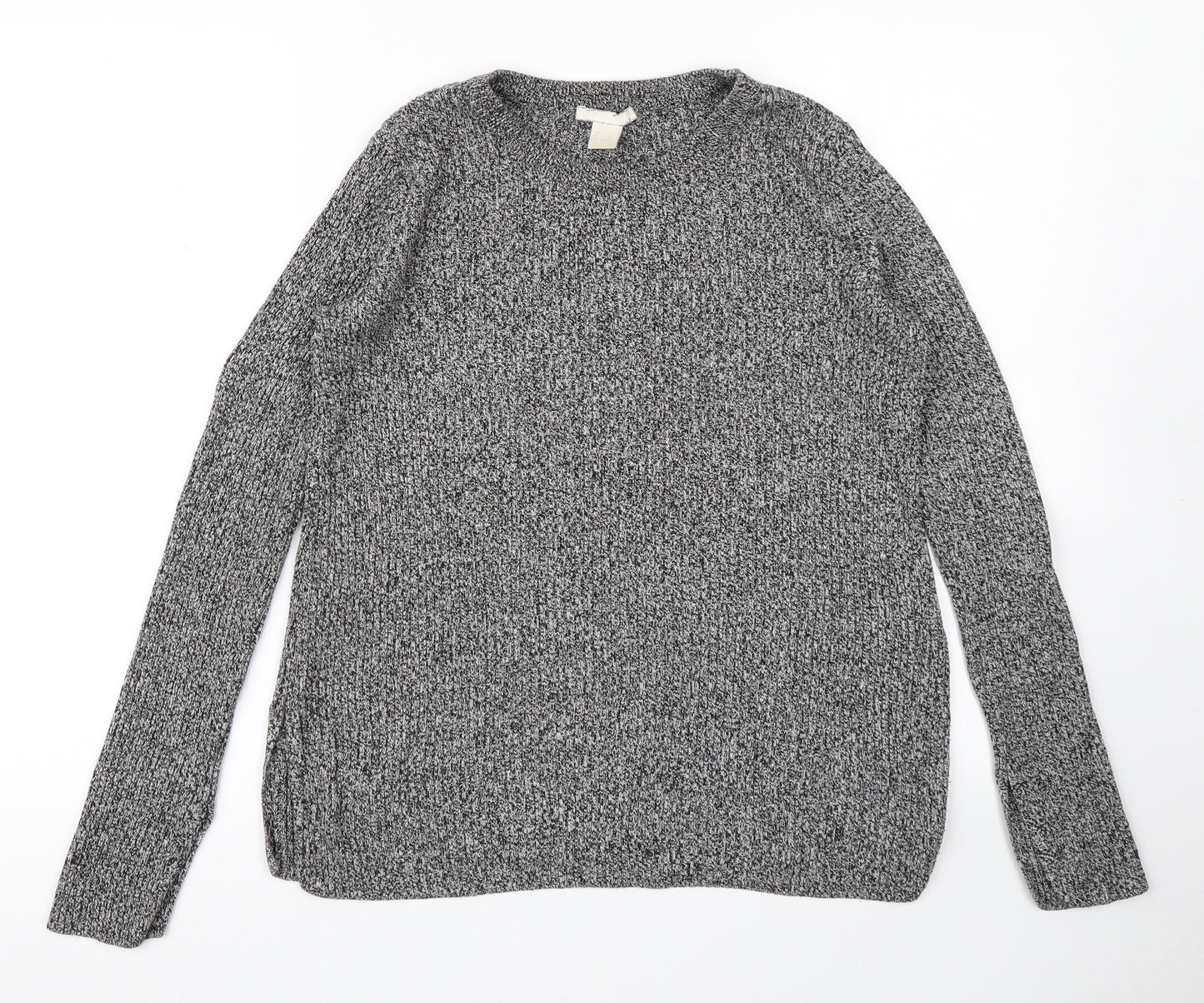H&M Womens Grey  Knit Pullover Jumper Size S