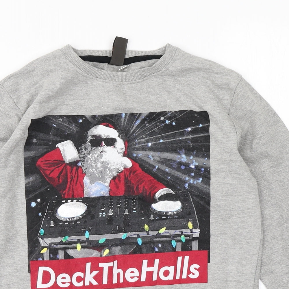 Urban Outlaws Boys Grey   Pullover Sweatshirt Size 11-12 Years  - Christmas Sweater