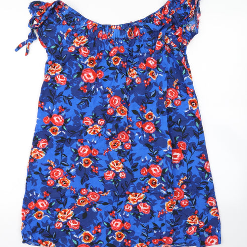 Papaya Womens Blue Floral  A-Line  Size 14