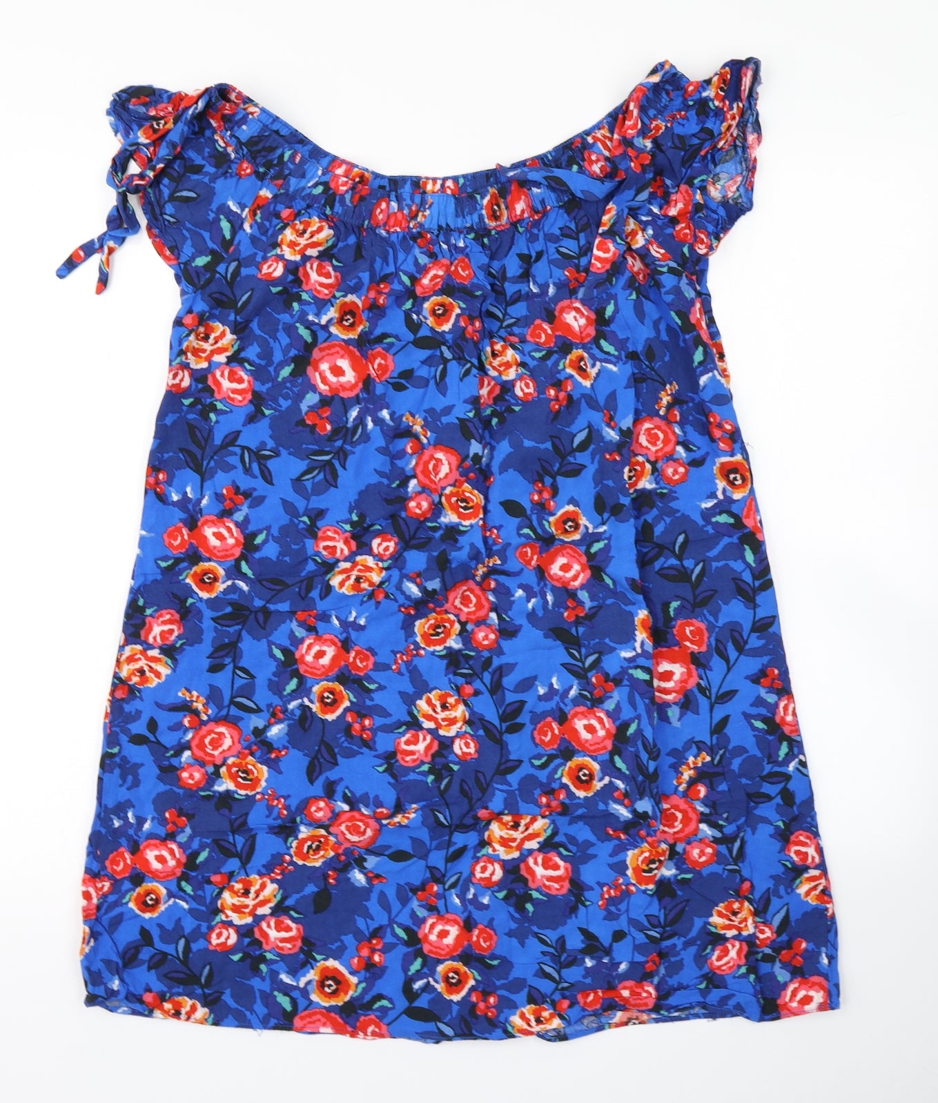 Papaya Womens Blue Floral  A-Line  Size 14