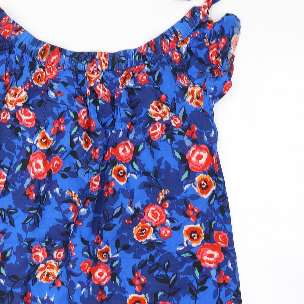 Papaya Womens Blue Floral  A-Line  Size 14