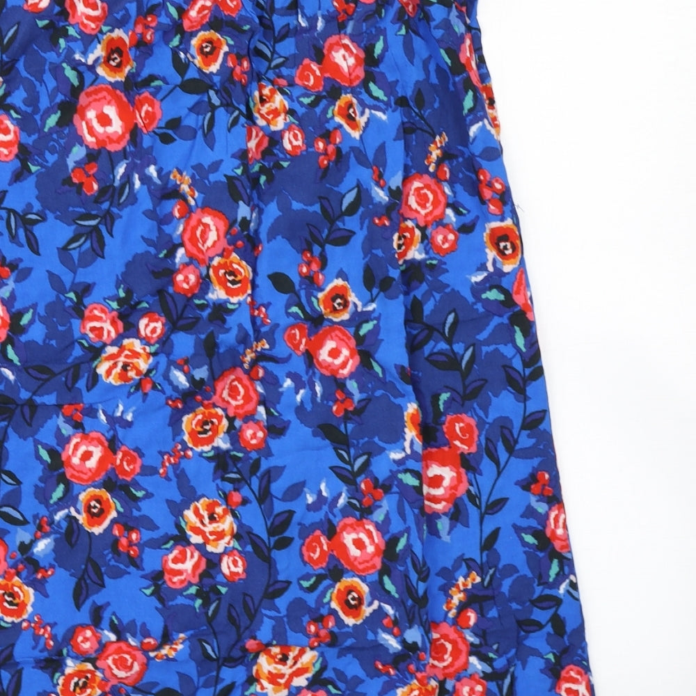 Papaya Womens Blue Floral  A-Line  Size 14