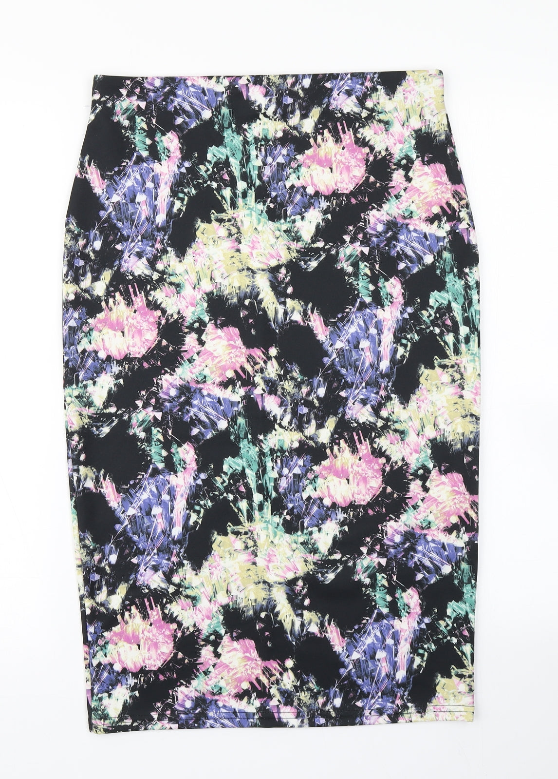 F&F Womens Black Geometric  Straight & Pencil Skirt Size 10