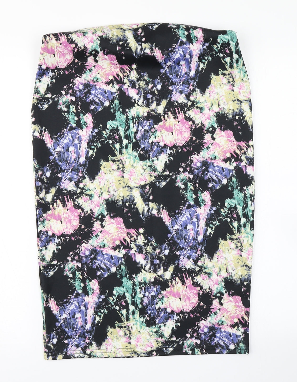 F&F Womens Black Geometric  Straight & Pencil Skirt Size 10