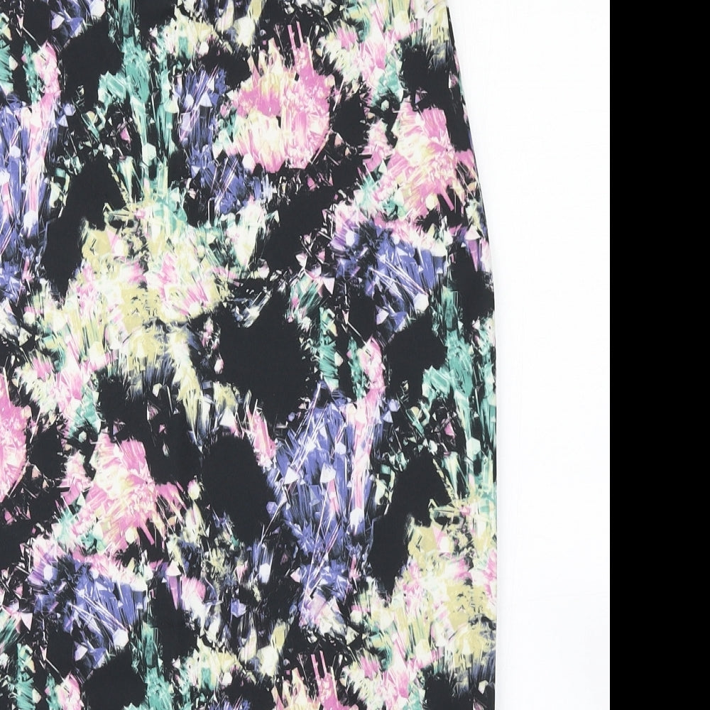 F&F Womens Black Geometric  Straight & Pencil Skirt Size 10