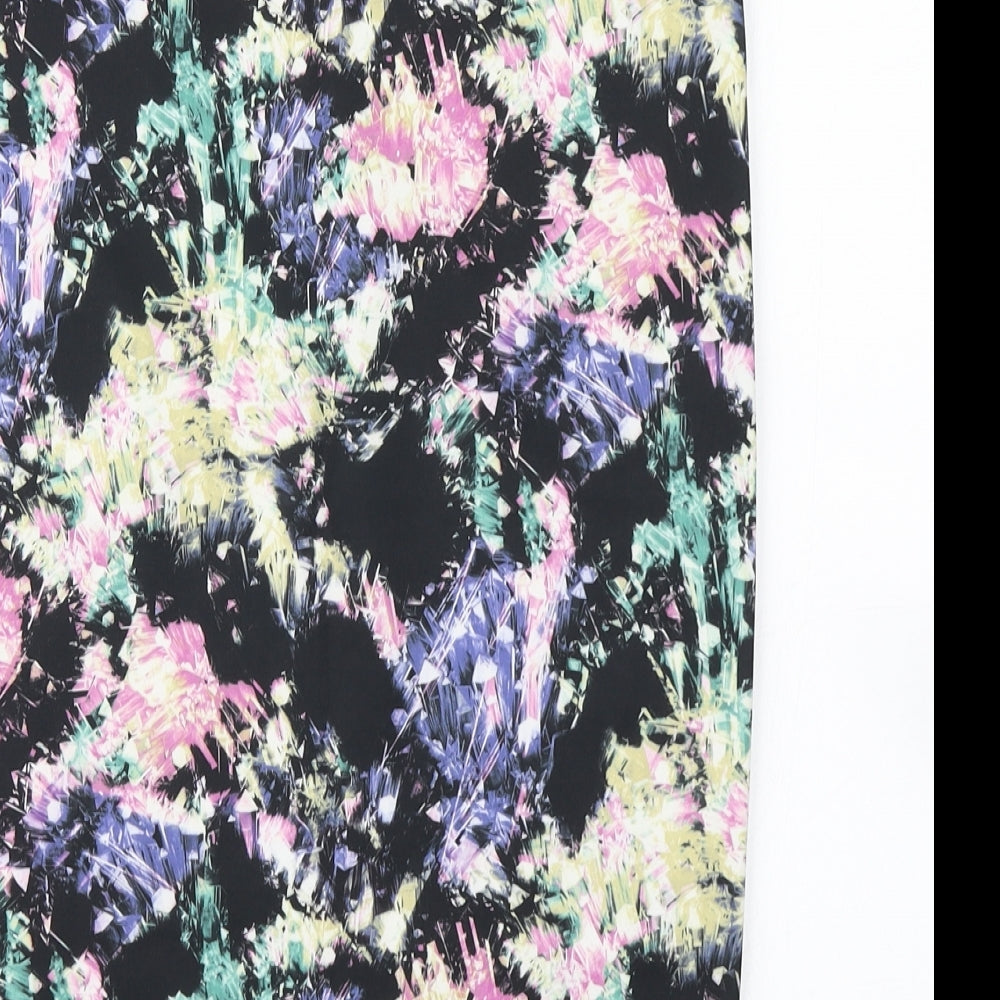 F&F Womens Black Geometric  Straight & Pencil Skirt Size 10