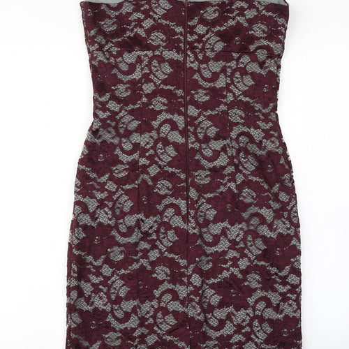 Hybrid Womens Purple  Lace Pencil Dress  Size 12