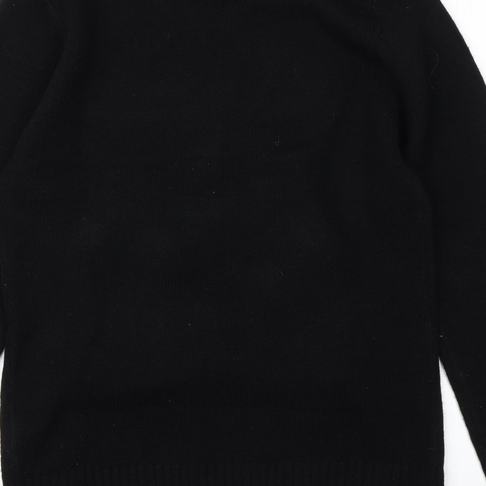 Peacocks Womens Black  Knit Pullover Jumper Size S  - Christmas Jumper