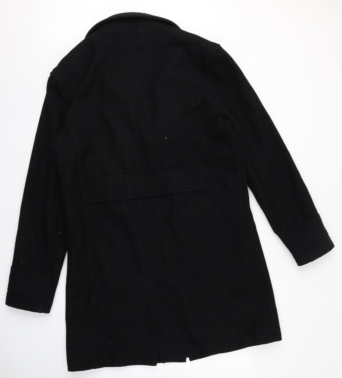 Burton Mens Black   Overcoat Coat Size L