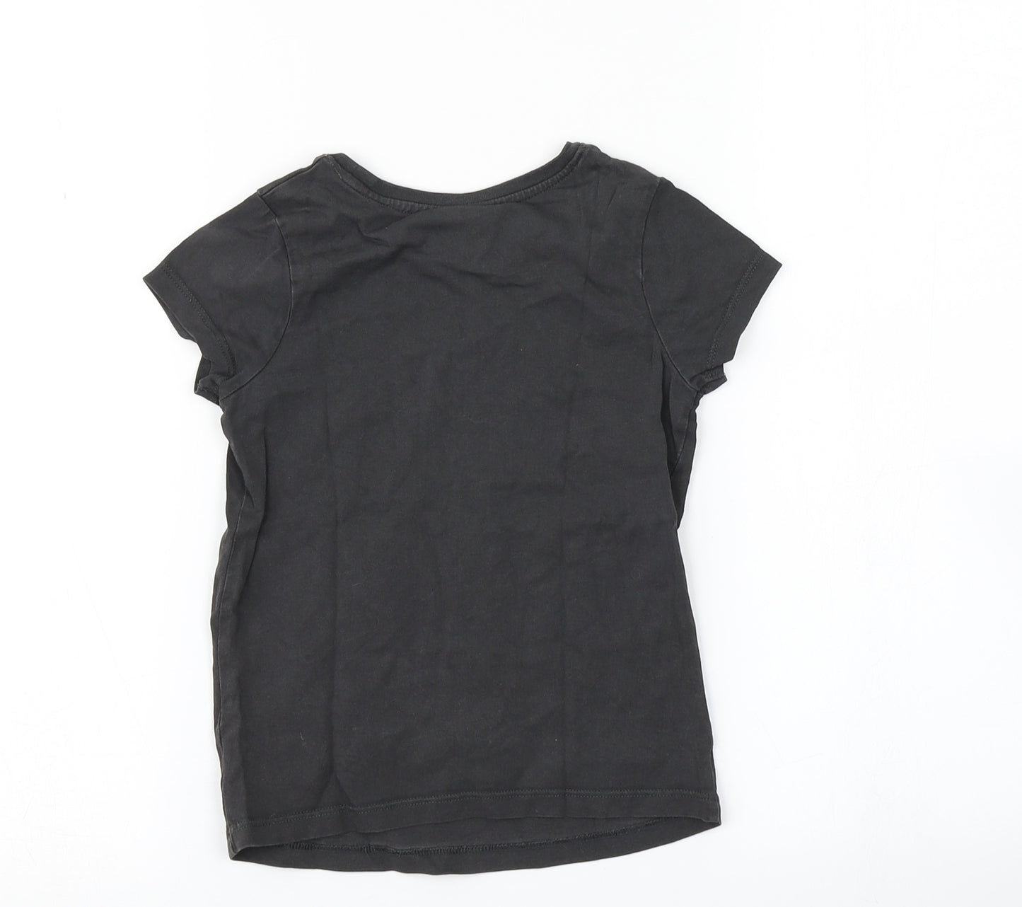 George Girls Black   Basic T-Shirt Size 4-5 Years  - Hey Duggee