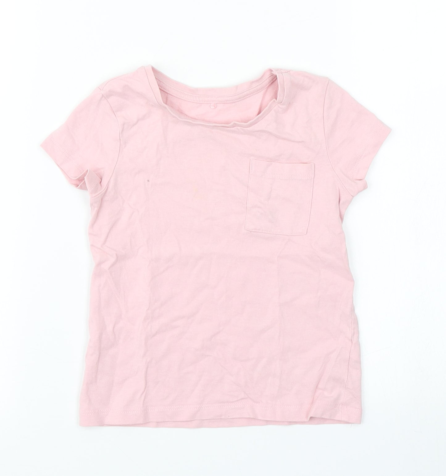 George Girls Pink   Basic T-Shirt Size 3-4 Years