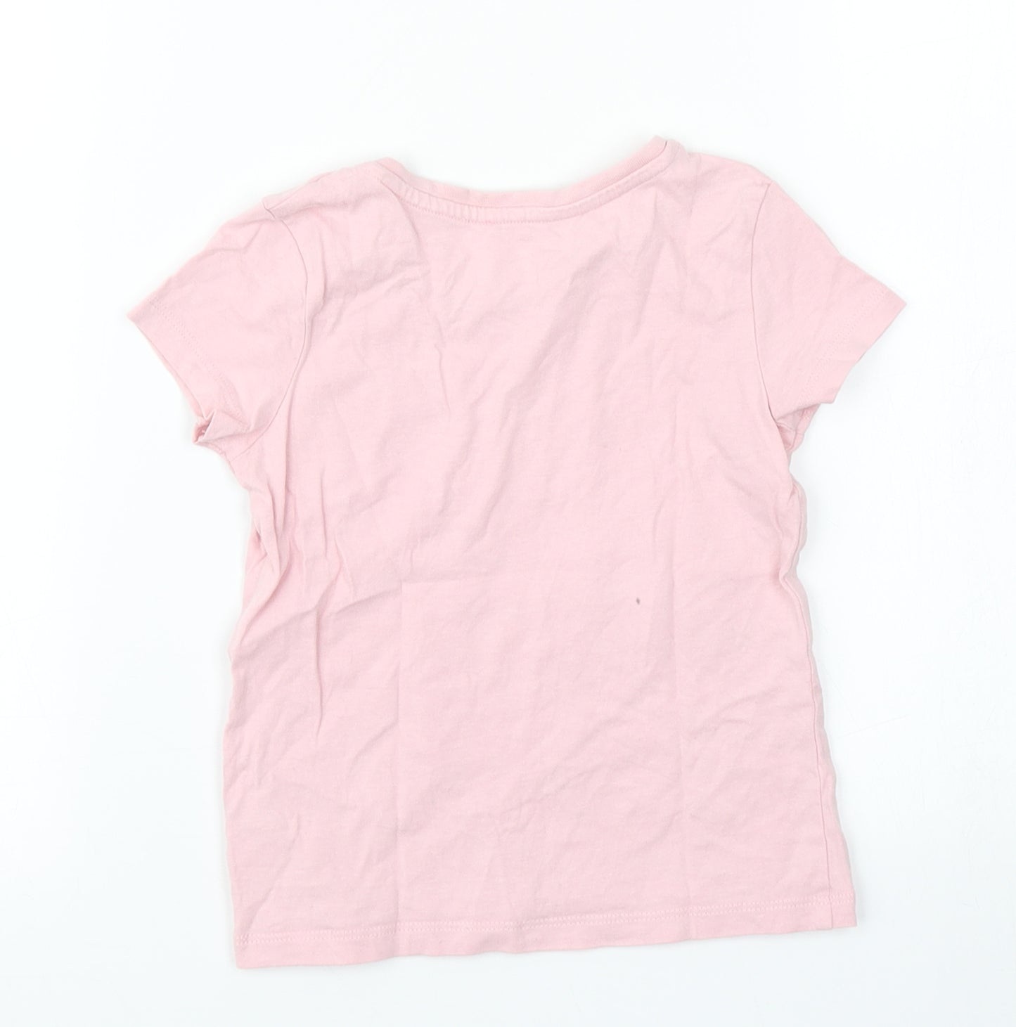 George Girls Pink   Basic T-Shirt Size 3-4 Years