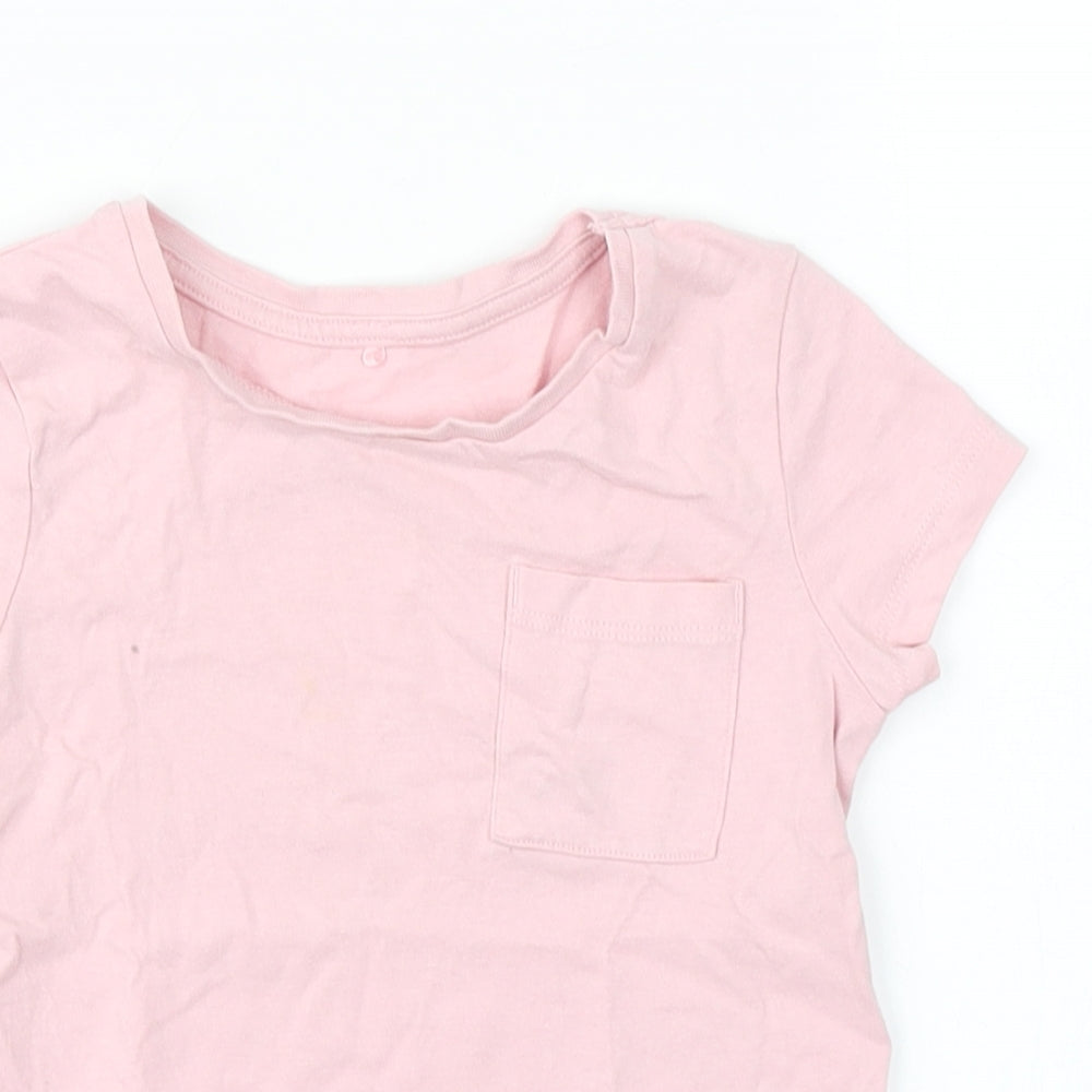 George Girls Pink   Basic T-Shirt Size 3-4 Years