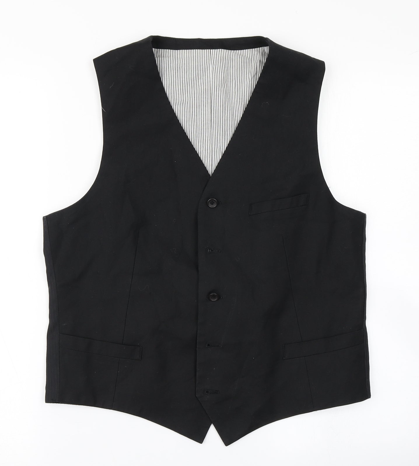 Topman Mens Black   Jacket Suit Waistcoat Size 42