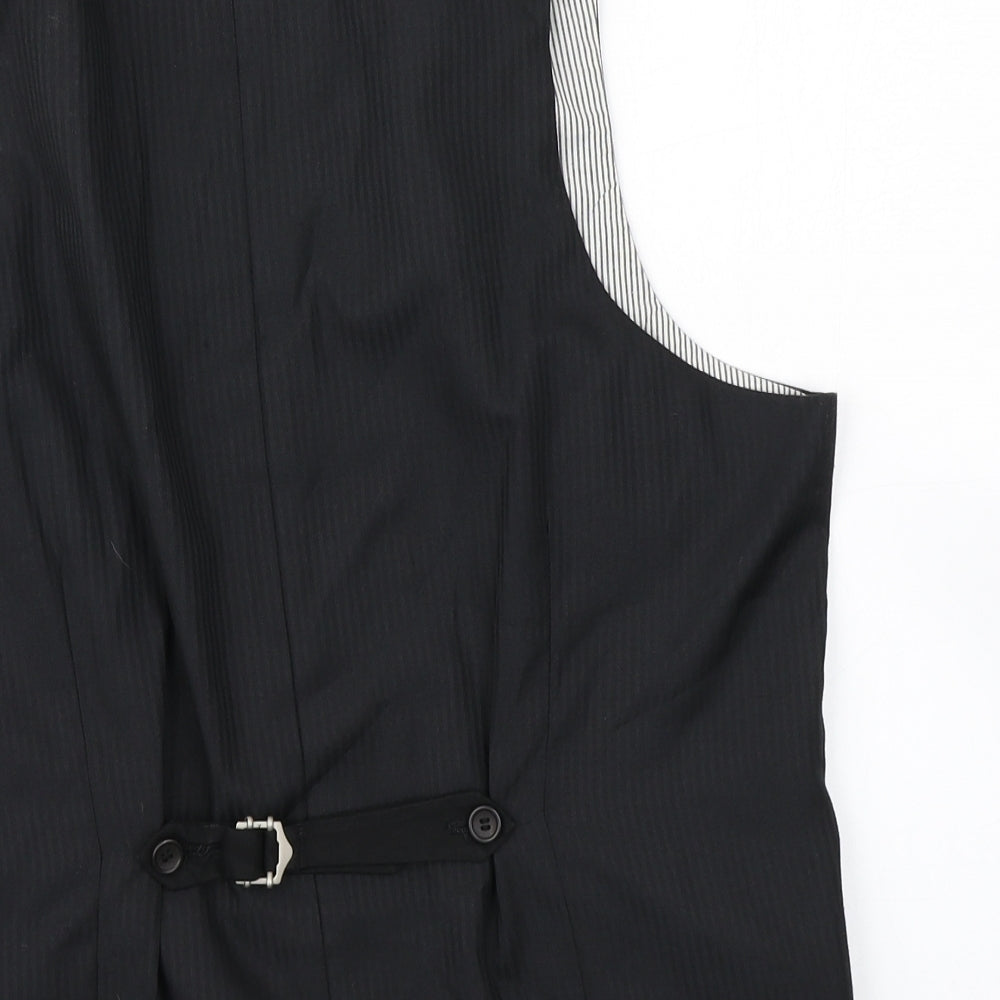 Topman Mens Black   Jacket Suit Waistcoat Size 42