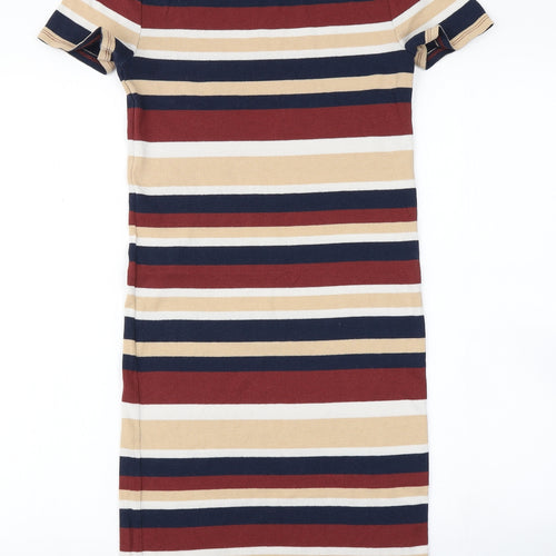 FOREVER 21 Womens Brown Striped Knit Bodycon  Size L