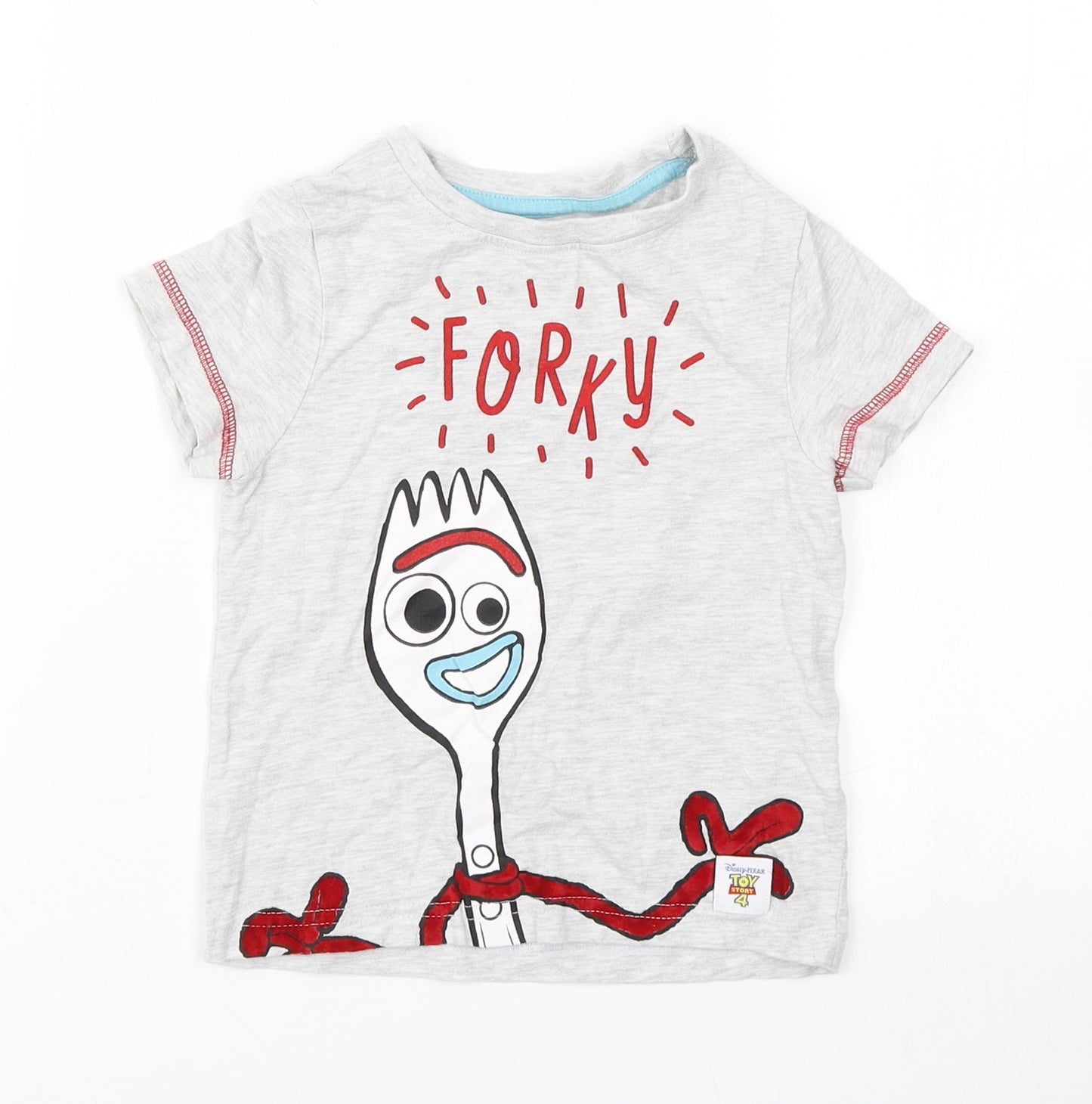 Character.com Boys Grey   Basic T-Shirt Size 2 Years  - Disney Toy Story 4 Forky