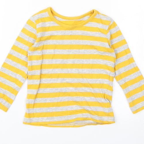 George Boys Yellow Striped  Basic T-Shirt Size 12-18 Months