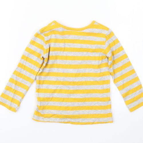 George Boys Yellow Striped  Basic T-Shirt Size 12-18 Months