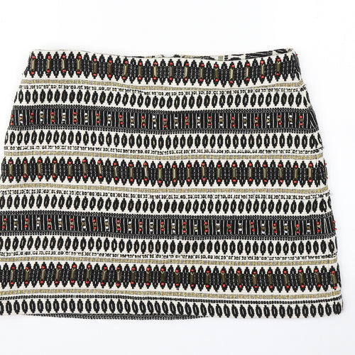 NEXT Womens Brown Striped  A-Line Skirt Size 12