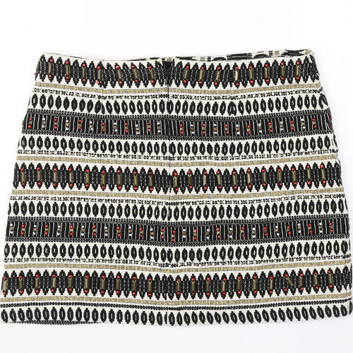NEXT Womens Brown Striped  A-Line Skirt Size 12