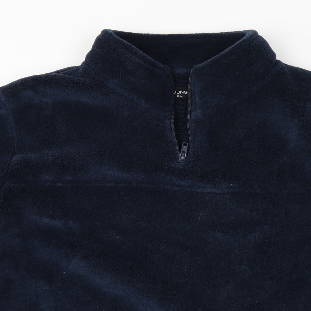 Lounge Mens Blue  Fleece Pullover Sweatshirt Size XL