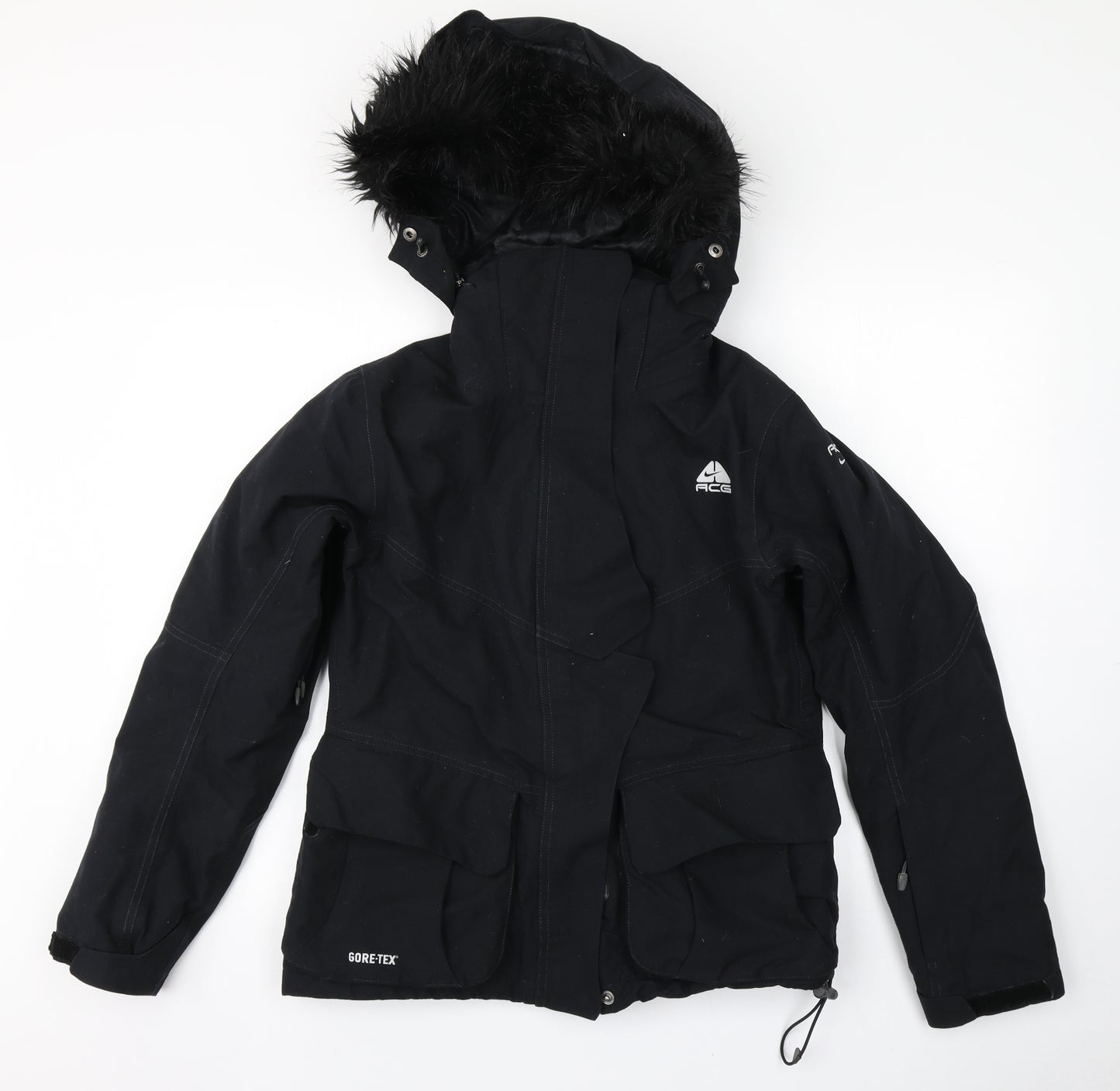 ACG Womens Black   Parka Coat Size 8