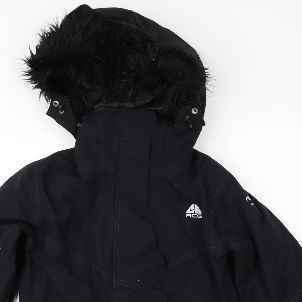 ACG Womens Black   Parka Coat Size 8