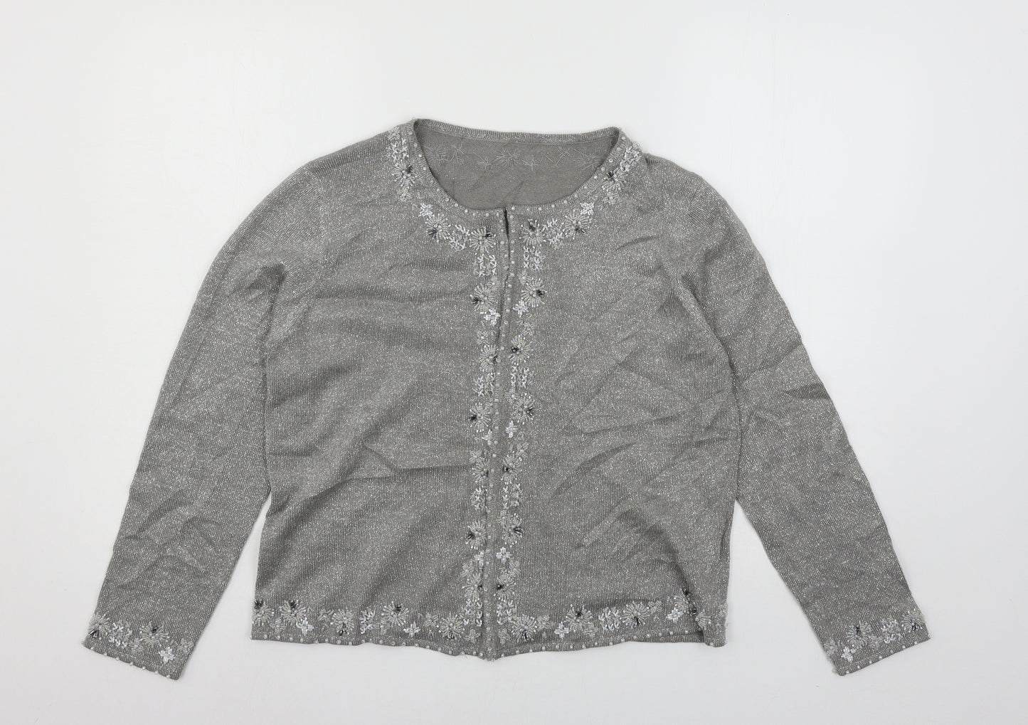 Nutmeg Womens Blue  Knit Cardigan Jumper Size 18