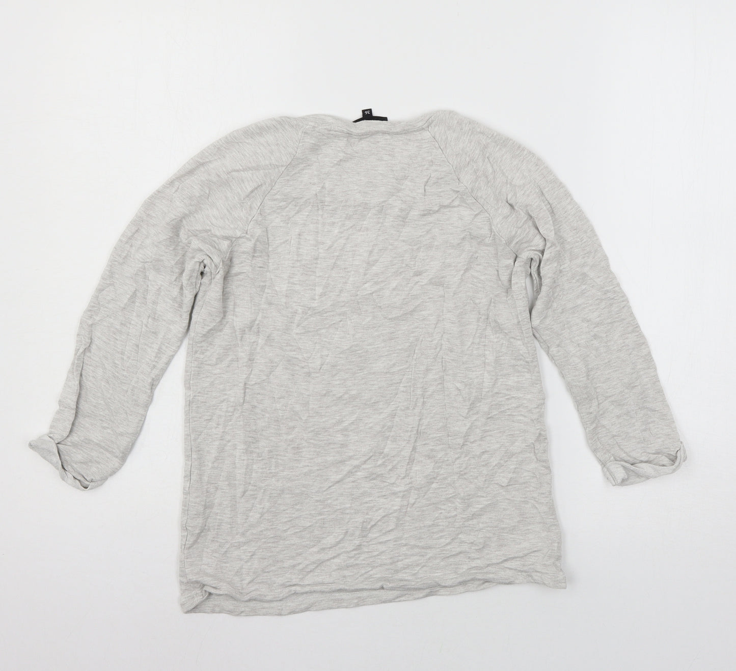 Caroll Womens Grey  Jersey Basic T-Shirt Size 8