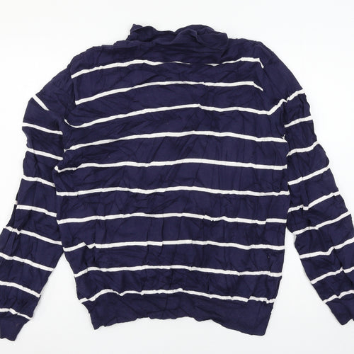 Refectory Mens Blue Striped Knit Pullover Jumper Size L