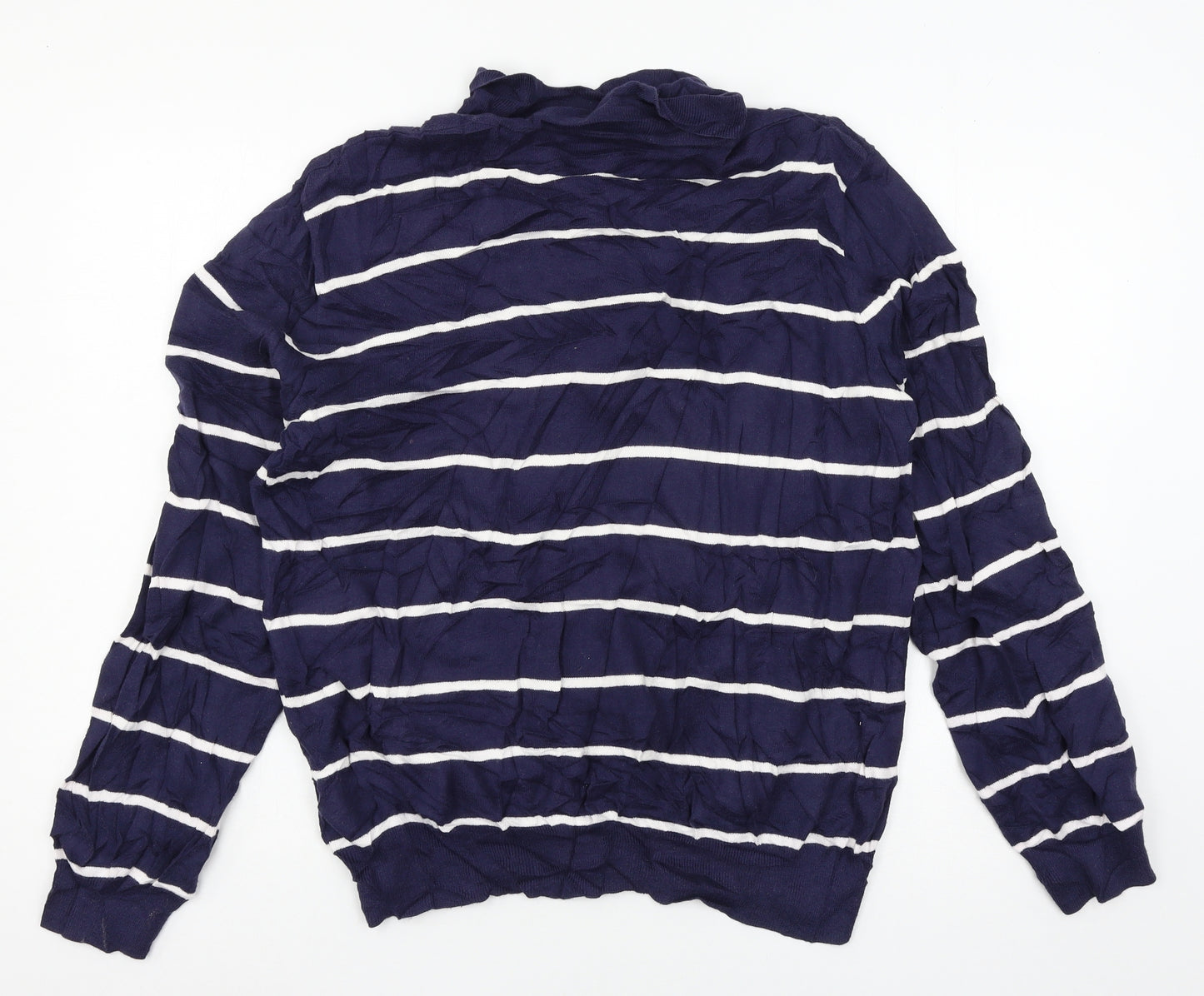 Refectory Mens Blue Striped Knit Pullover Jumper Size L